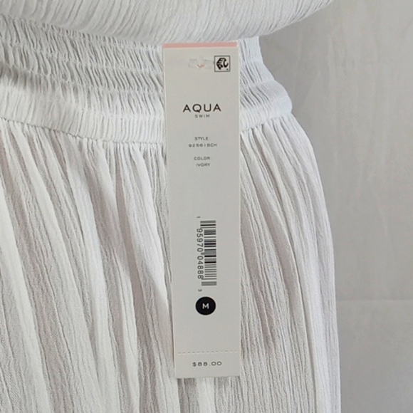 New AQUA Brand SWIM MEDIUM White Long Dress Women NWOT Beach Resort - Picture 6 of 10
